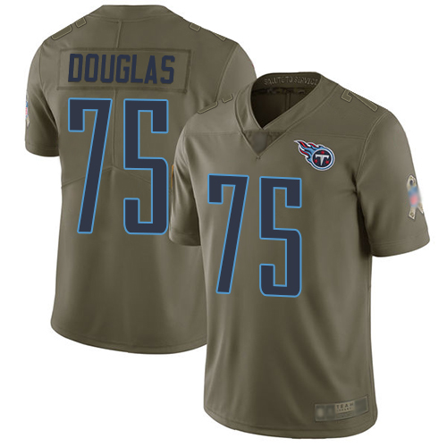 Tennessee Titans Limited Olive Men Jamil Douglas Jersey NFL Football #75 2017 Salute to Service->women nfl jersey->Women Jersey
